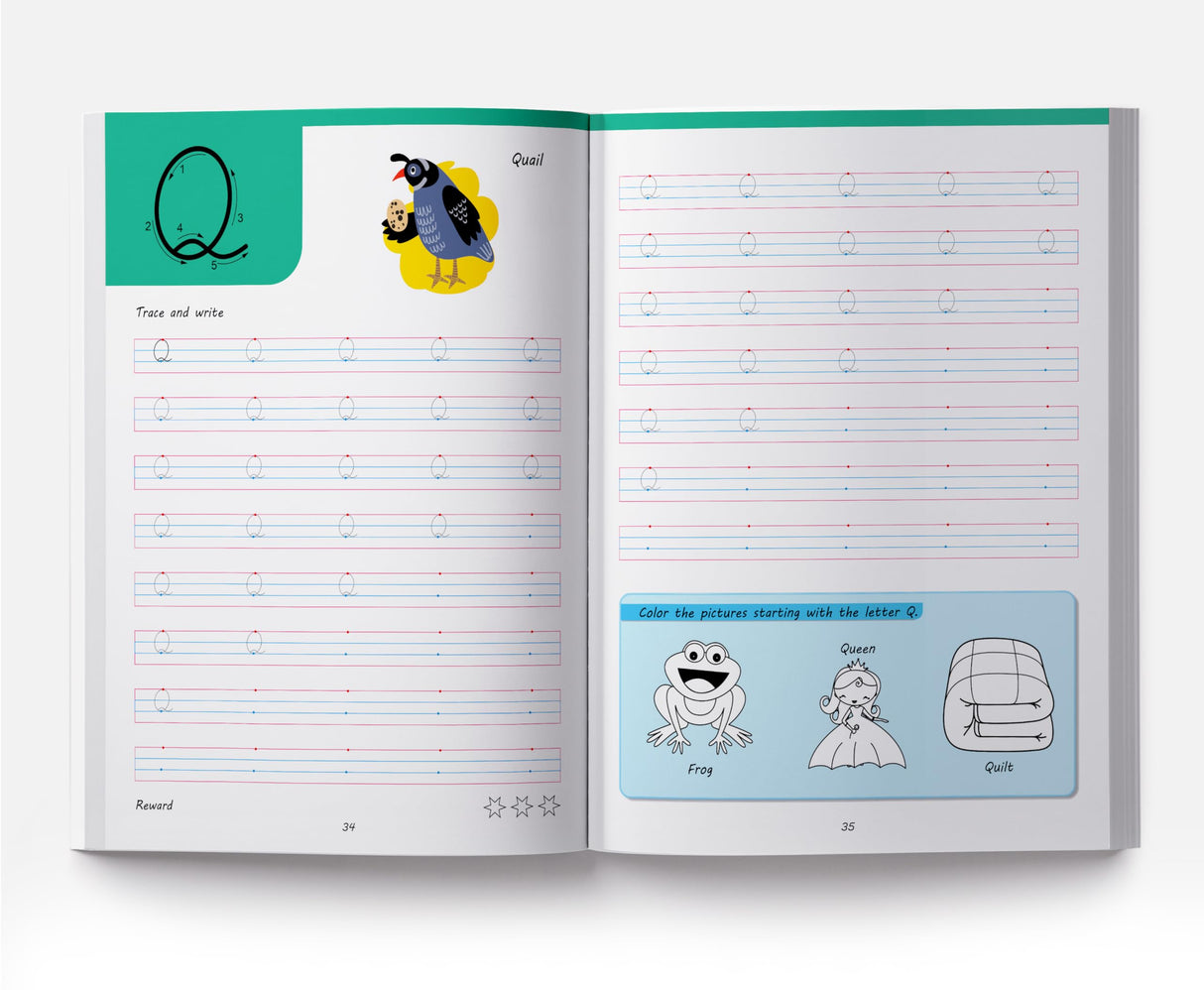 Cursive Handwriting Practice Workbook: Capital Letters | Level 1 | Ages 5–8 | Build Writing Skills with Fun Exercises - Retail Maharaj