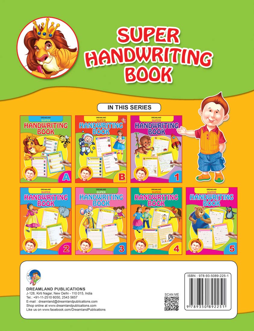 Super Handwriting Book Part - A for Kids Ages 3-5 | Learn to Write Alphabet, Words & Sentences | Tracing Practice, Handwriting Skills, Motor Development, Early Learning - Retail Maharaj