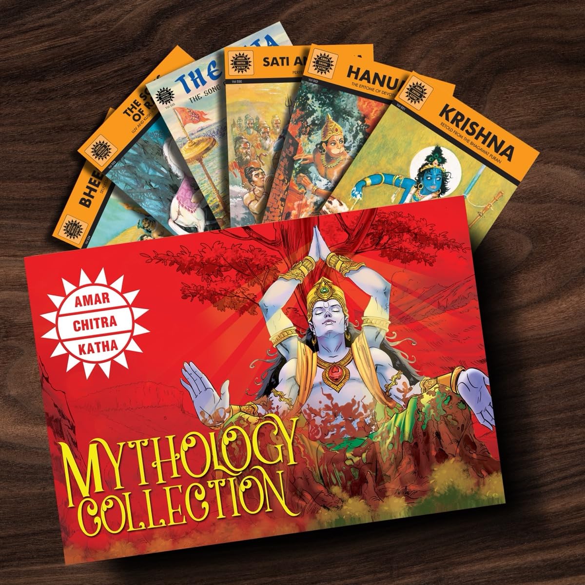 The Great Indian Mythology Collection – Comic Set | Timeless Stories of Epics, Deities & Legends | Ganesha, Krishna, Rama, Shiva & More | Amar Chitra Katha - Retail Maharaj