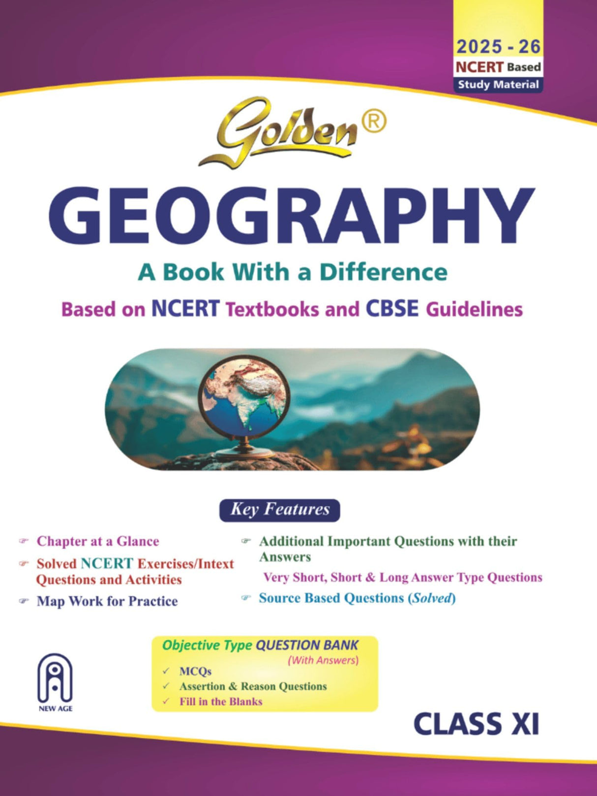 Golden Geography Class 11 : based on NEW NCERT for 2026 Final Exams includes Objective Type Question Bank - Retail Maharaj