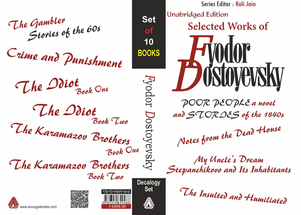 Combo of Selected Works of Fyodor Dostoyevsky (Set of Ten Books)