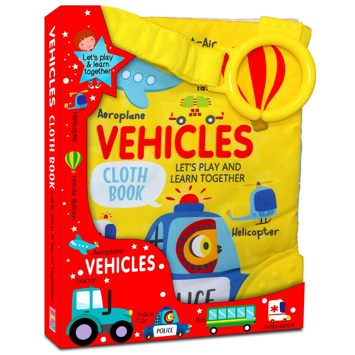 Vehicles Cloth Book for Early Learning and Interactive Education for Kids - Retail Maharaj