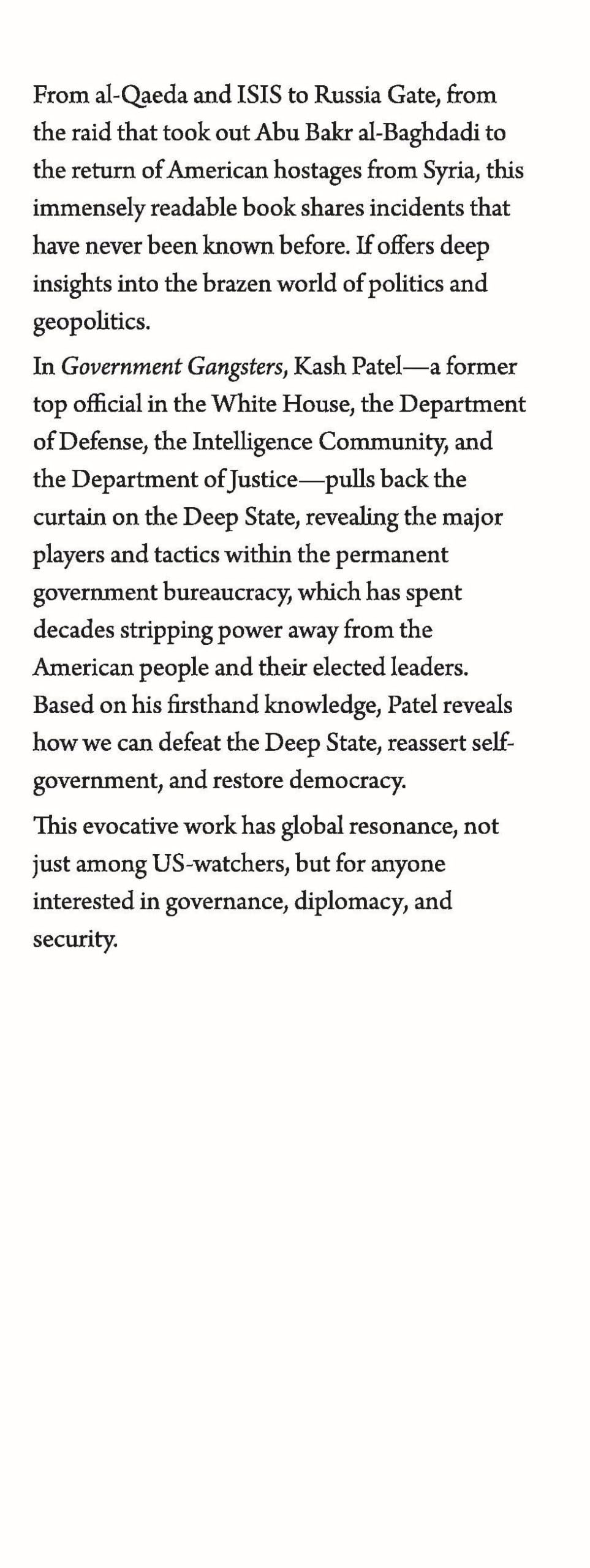 Government Gangsters: The Deep State, the Truth, and the Battle for Our Democracy - Retail Maharaj