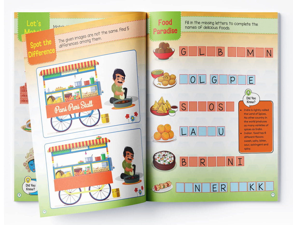 India: Fun Activity Book for Children | Explore Culture, Monuments, Festivals & Maps | Ages 5–10 | 3+ Hours of Interactive Learning and Discovery - Retail Maharaj