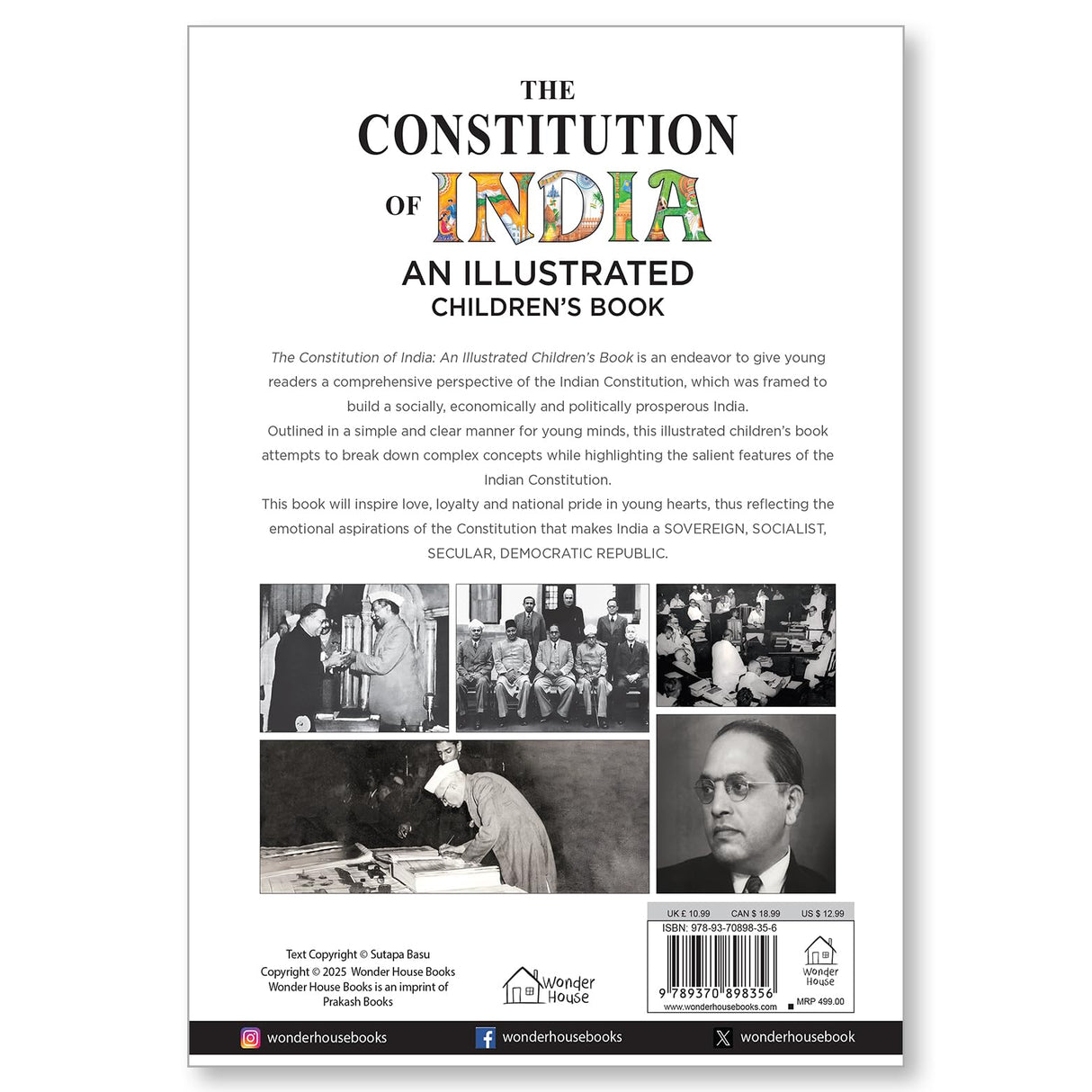 Constitution of India - illustrated book for children (Paperback-Perfect Binding) - Retail Maharaj