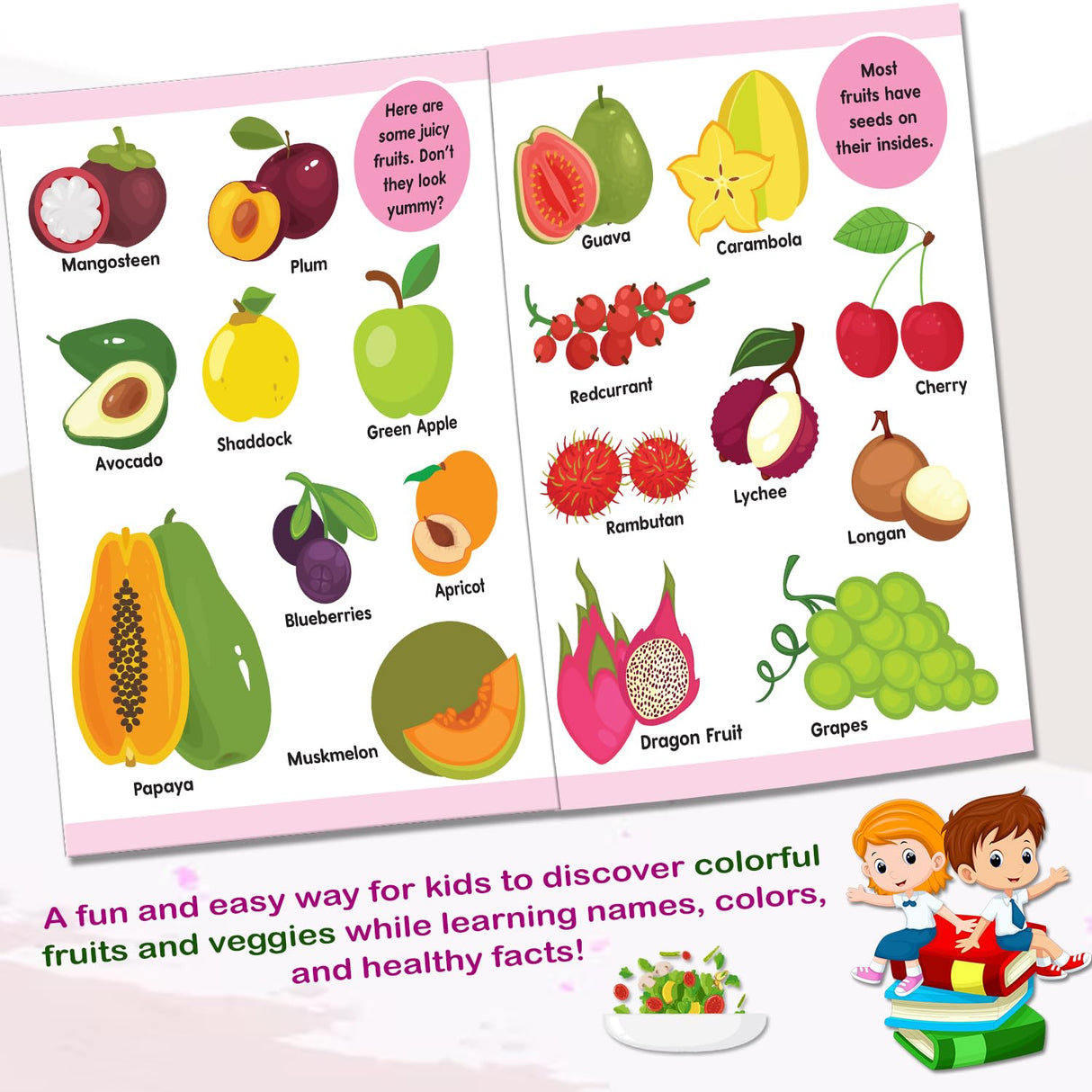 Hello Friend Books Let's Learn Giant Board Book: Fruits and Vegetables - Large Board Book with Beautifully Illustrated Images for Children to Learn - Retail Maharaj