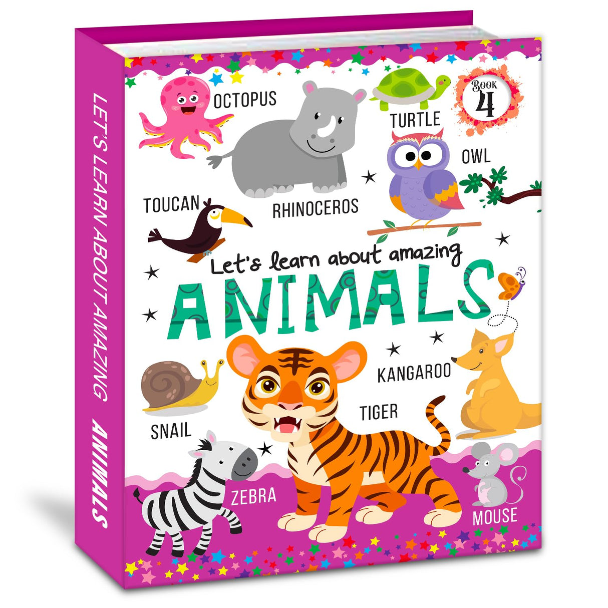 Hello Friend Books Let's Learn Giant Board Book: Animals - Large Board Book with Beautifully Illustrated Images for Children to Learn - Retail Maharaj