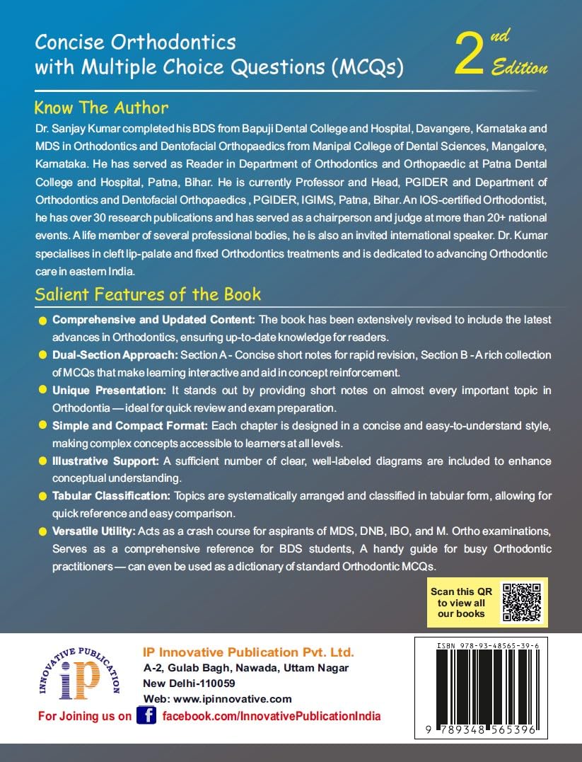 Concise Orthodontics with Multiple Choice Questions (MCQs)- 2nd Edition - Retail Maharaj