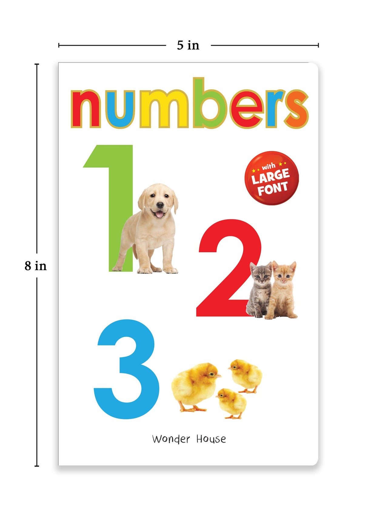 Numbers 1,2,3 – Early Learning Board Book with Large Font: Brightly Illustrated Counting Book for Kids | Big Board Books Series for Babies, Toddlers & Preschoolers | Learn Numbers with Bold Text & Clear Pictures | Ages 0–5 Years - Retail Maharaj