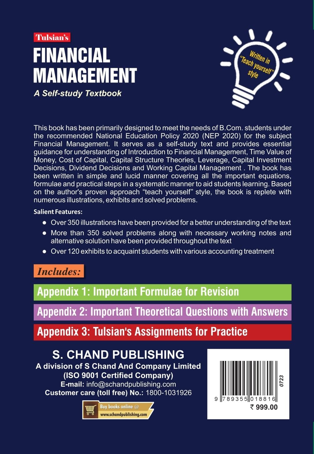 Tulsian's Financial Management : A Self-Study Textbook - Retail Maharaj