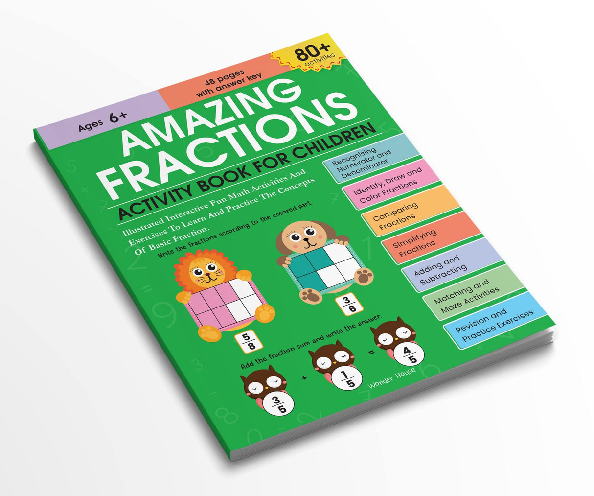 Amazing Fractions: Activity Book for Children | Learn Halves, Quarters & More | Ages 6–9 | Fun Math Puzzles & Exercises to Build Skills - Retail Maharaj