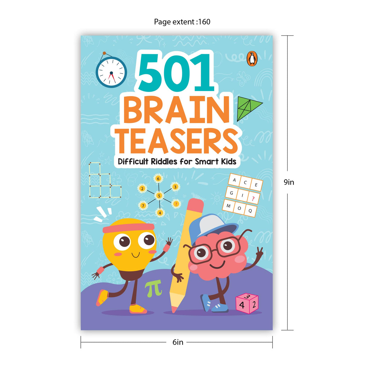Brain Teasers: 501 Difficult Riddles for Smart Kids: Clever and Thought-Provoking Riddles for Kids | Number Puzzles, Picture Puzzles, Logic Puzzles and more | Ages 6+ - Retail Maharaj