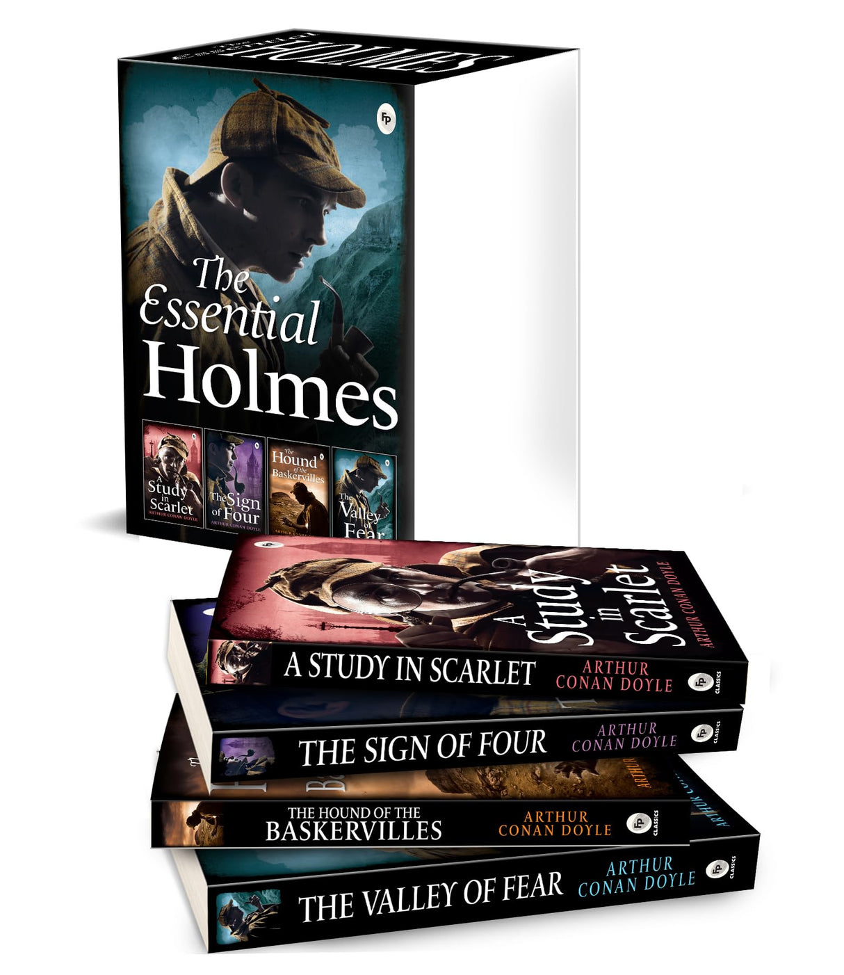 The Essential Holmes Boxed Set (A Study in Scarlet, The Sign of Four, The Hound of Baskervilles, and The Valley of Fear) (FingerPrint Classics) - Retail Maharaj