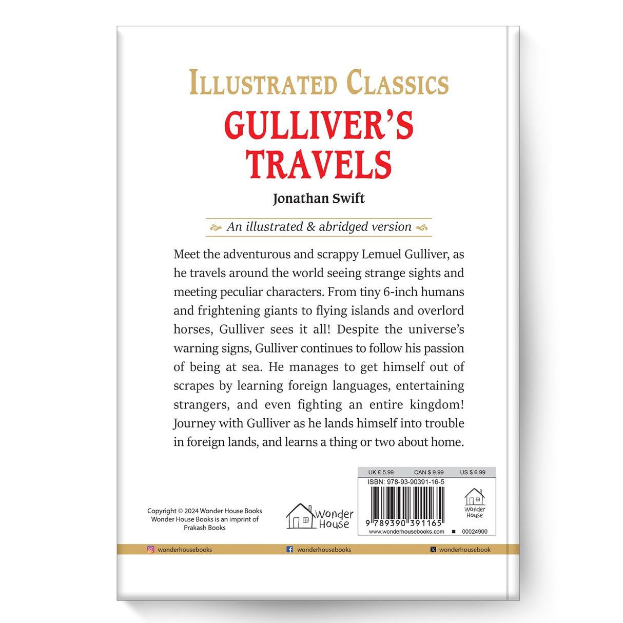 Gulliver Travels : Illustrated Abridged Children Classics English Novel with Review Questions - Retail Maharaj