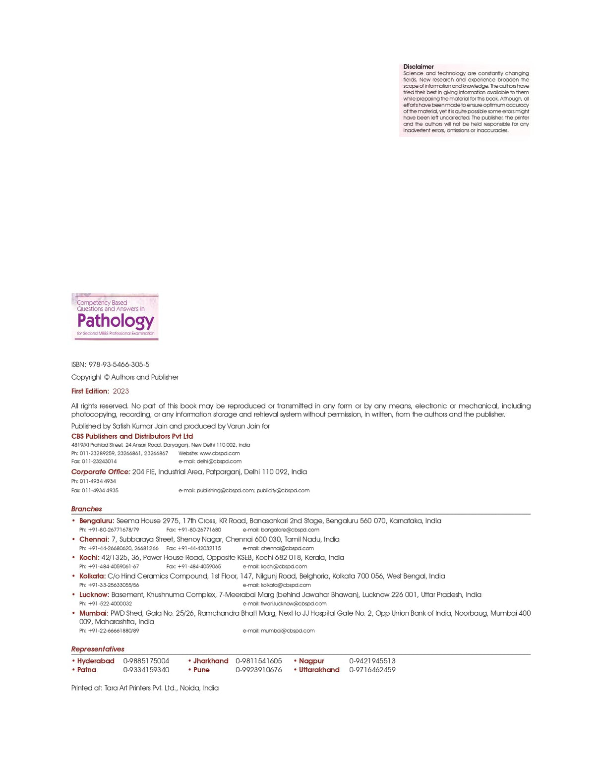 Competency Based Questions And Answers In Pathology For Second Mbbs Professional Examination (Pb 2024) - Retail Maharaj