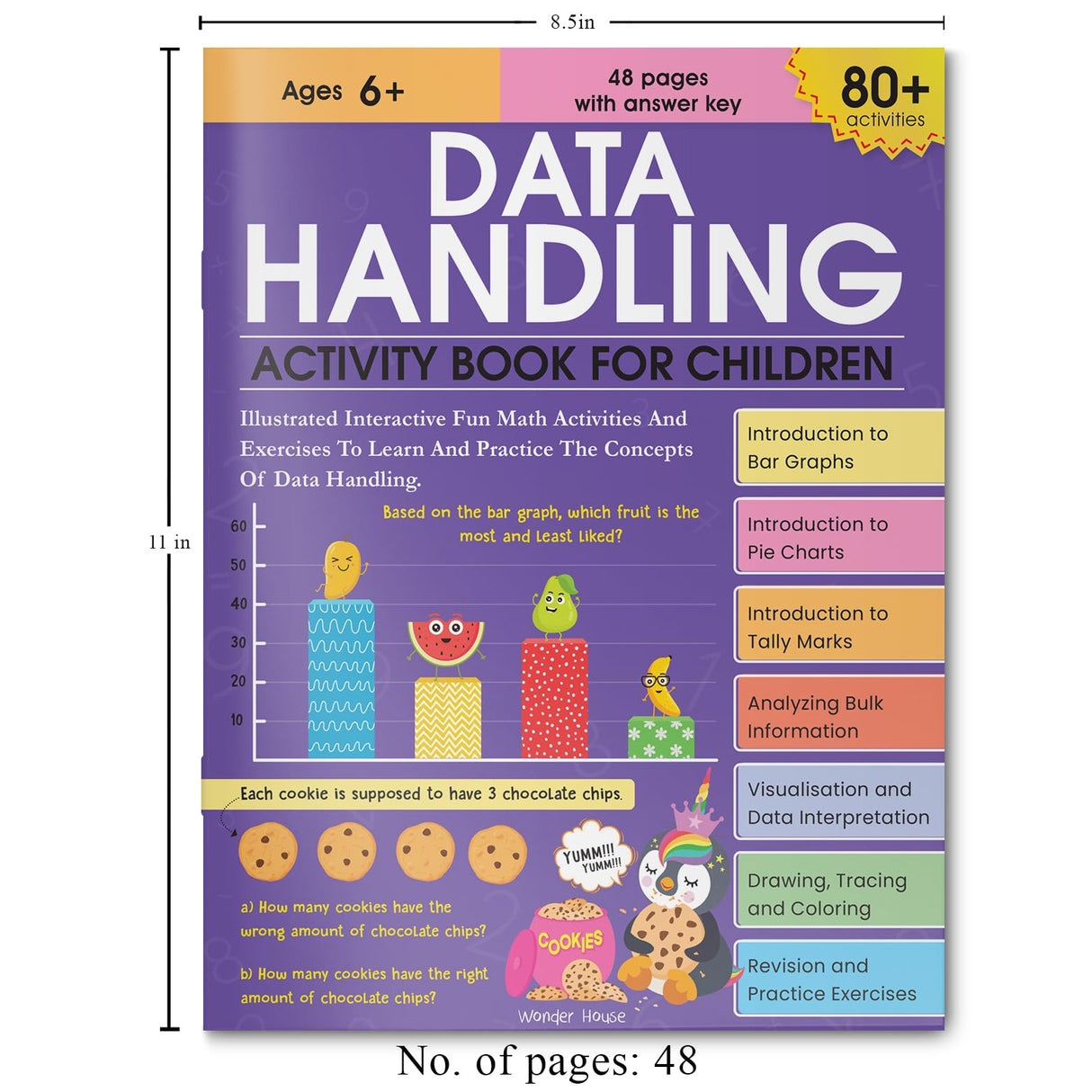 Data Handling: Activity Book for Kids | Learn Sorting, Tally Marks, Graphs & More | Ages 6–9 | Fun Math Activities to Build Analytical Skills - Retail Maharaj