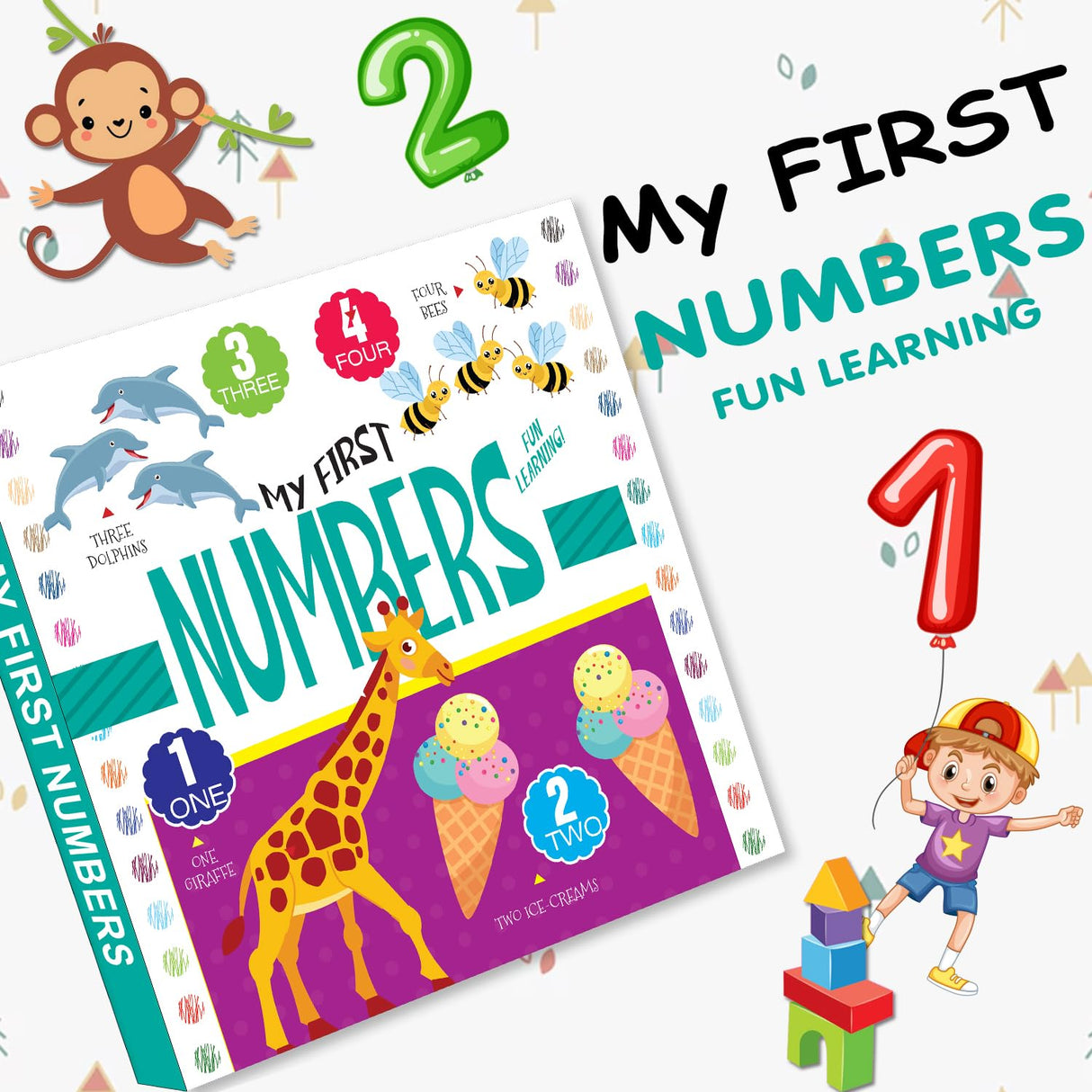 HELLOFRIEND BOOKS My First 100 Animals -Padded Board Book for Kids for Fun Learning - Retail Maharaj