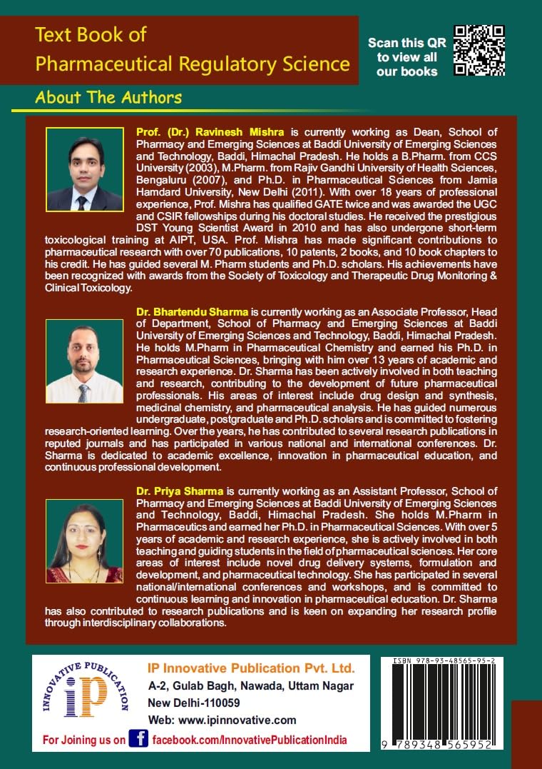 Text Book of Pharmaceutical Regulatory Science (First Edition, 2025) - Retail Maharaj