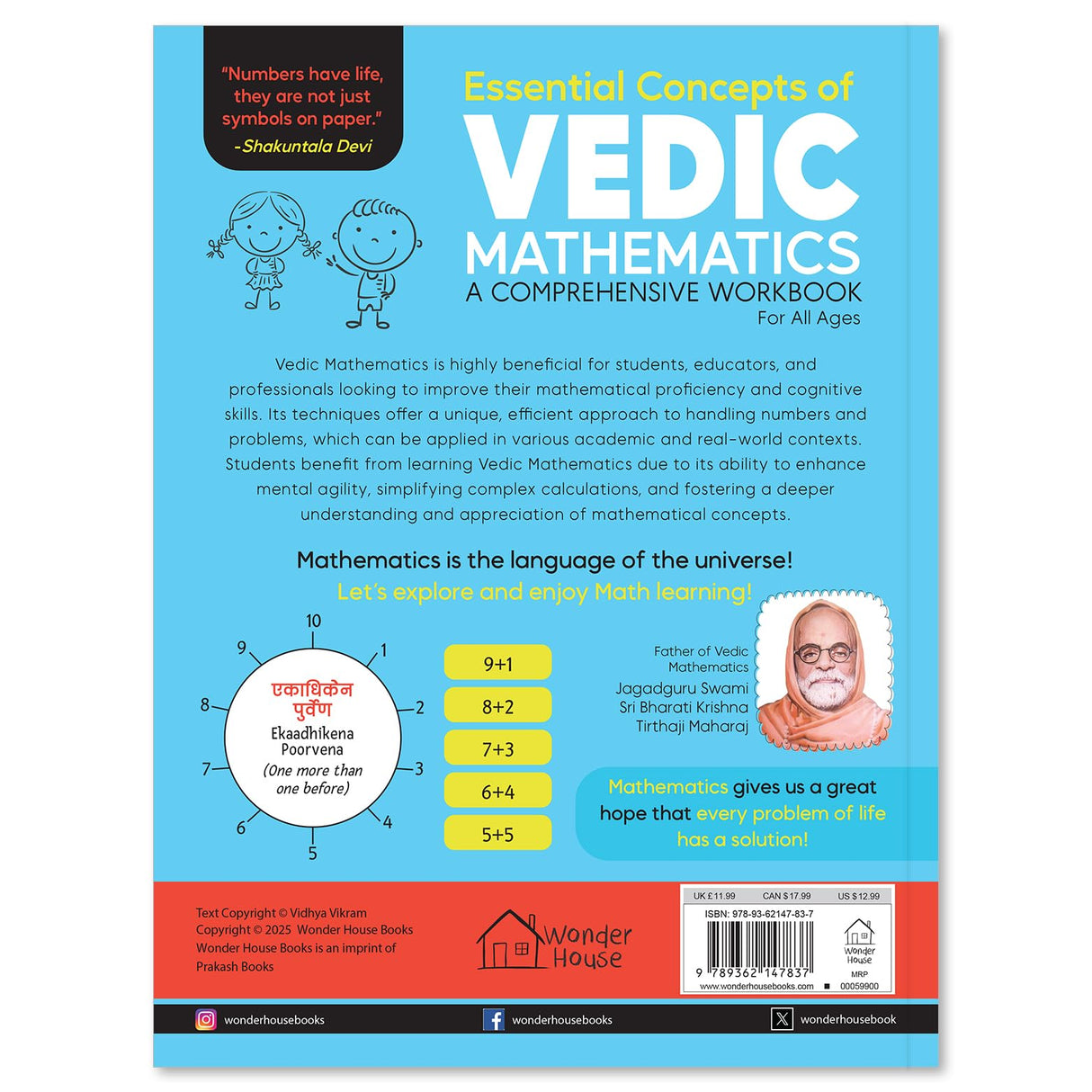 Essential Concepts of Vedic Maths – Comprehensive Workbook for All Ages Speed Math, Tricks & Mental Calculations | Ages 10+ | 5+ Hours of Guided Practice & Logical Reasoning - Retail Maharaj