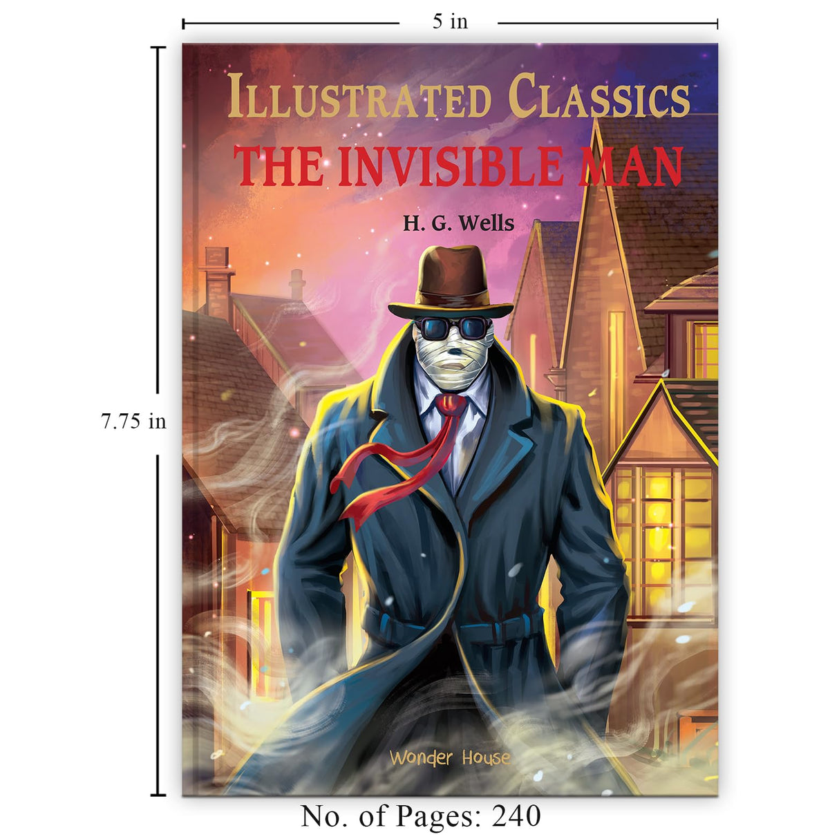 The Invisible Man: Illustrated Abridged Children Classics English Novel With Review Questions (Hardback) - Retail Maharaj