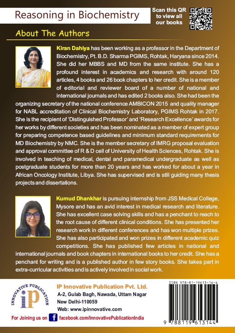 Reasoning in Biochemistry for Biochemistry Enthusiasts (First Edition, 2025) - Retail Maharaj