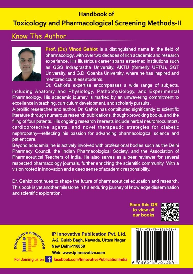 Handbook of Toxicology and Pharmacological Screening Methods-II for the Students of M.Pharm 2nd Semester (First Edition, 2025) - Retail Maharaj