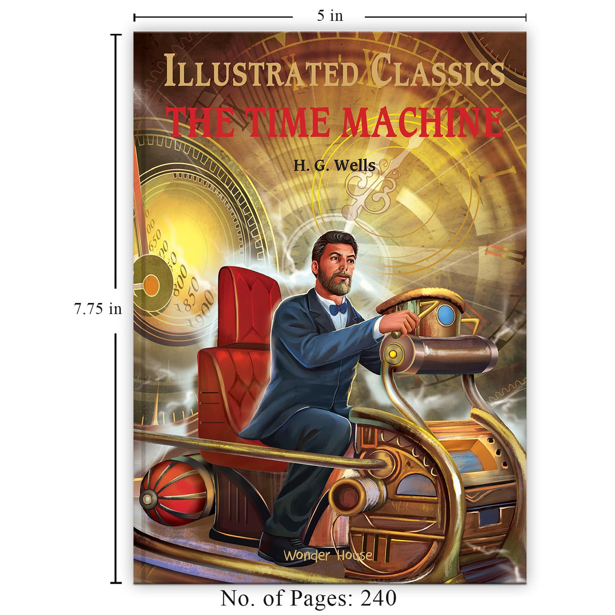 Time Machine: Illustrated Abridged Children Classics English Novel With Review Questions(Hardback) - Retail Maharaj