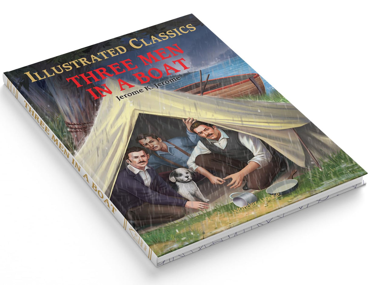 Three Men in a Boat : Illustrated Abridged Children Classics English Novel with Review Questions - Retail Maharaj