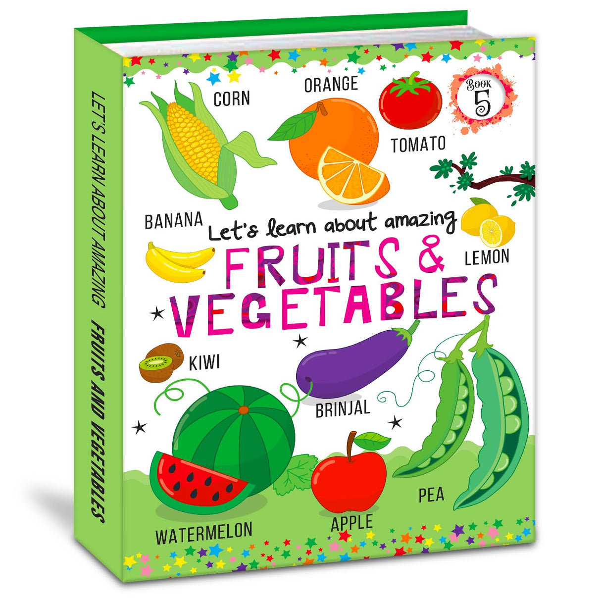 Hello Friend Books Let's Learn Giant Board Book: Fruits and Vegetables - Large Board Book with Beautifully Illustrated Images for Children to Learn - Retail Maharaj