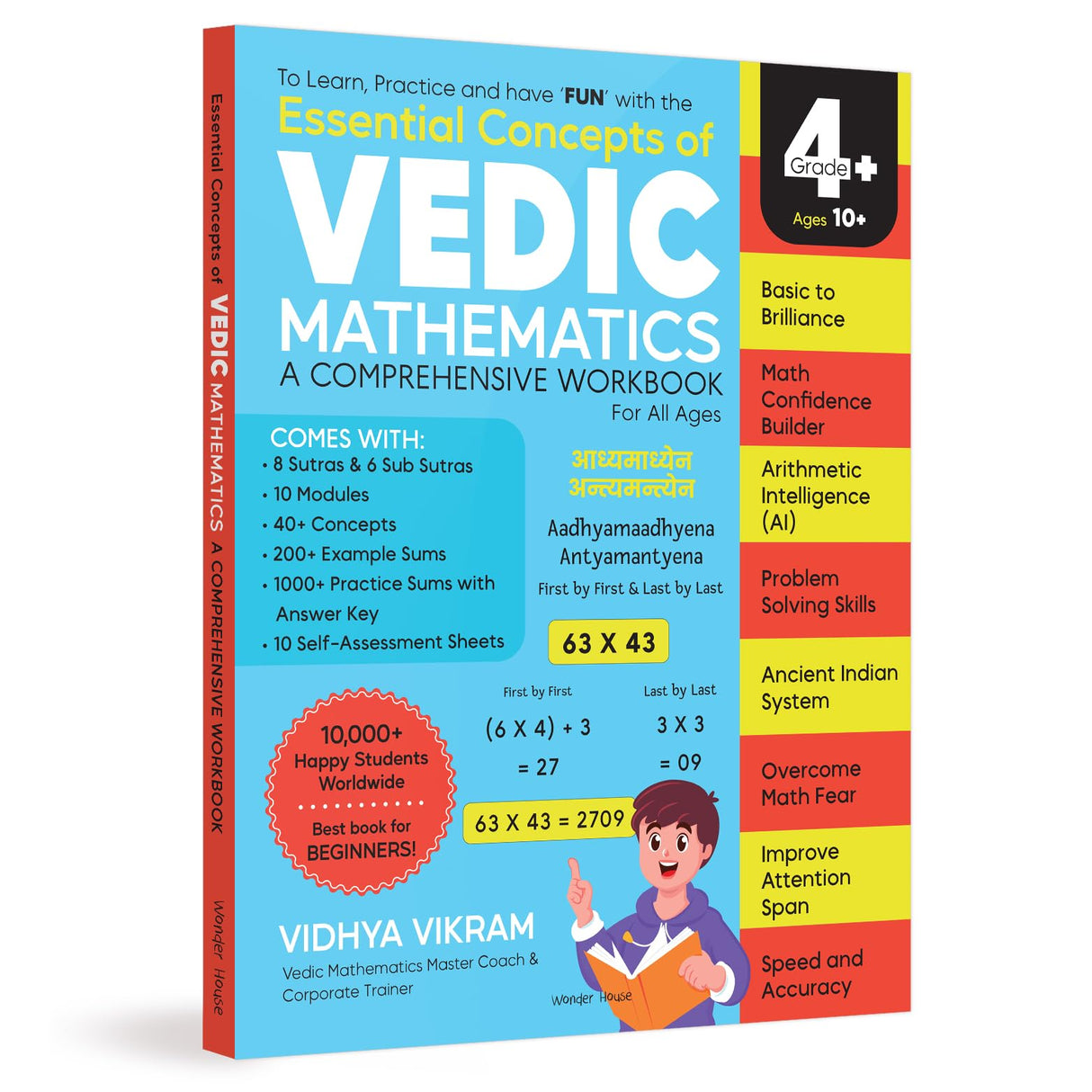Essential Concepts of Vedic Maths – Comprehensive Workbook for All Ages Speed Math, Tricks & Mental Calculations | Ages 10+ | 5+ Hours of Guided Practice & Logical Reasoning - Retail Maharaj