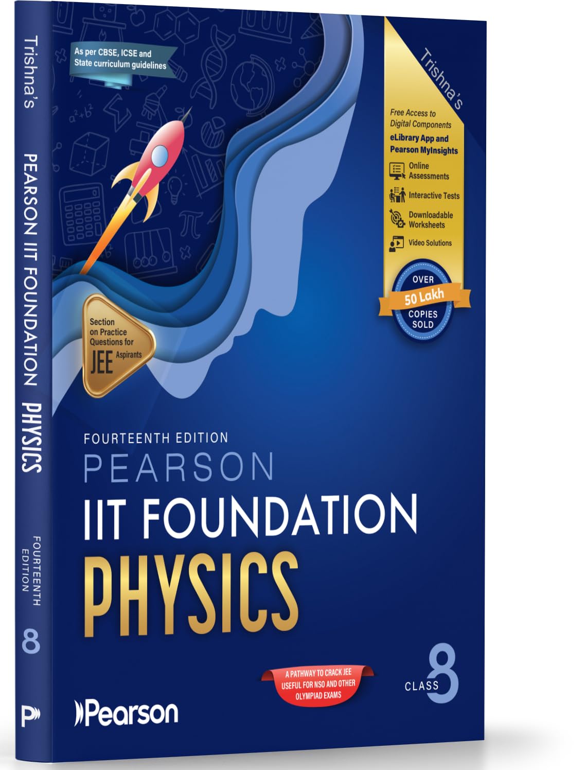 Pearson'26 IIT Foundation Class 8 Physics|For JEE, NTSE & Olympiad Exams|JEE Practice Questions|Free 11 Online Assessments,55 Video Solutions & 11Tests via Pearson MyInsights & elibrary|14th edition - Retail Maharaj