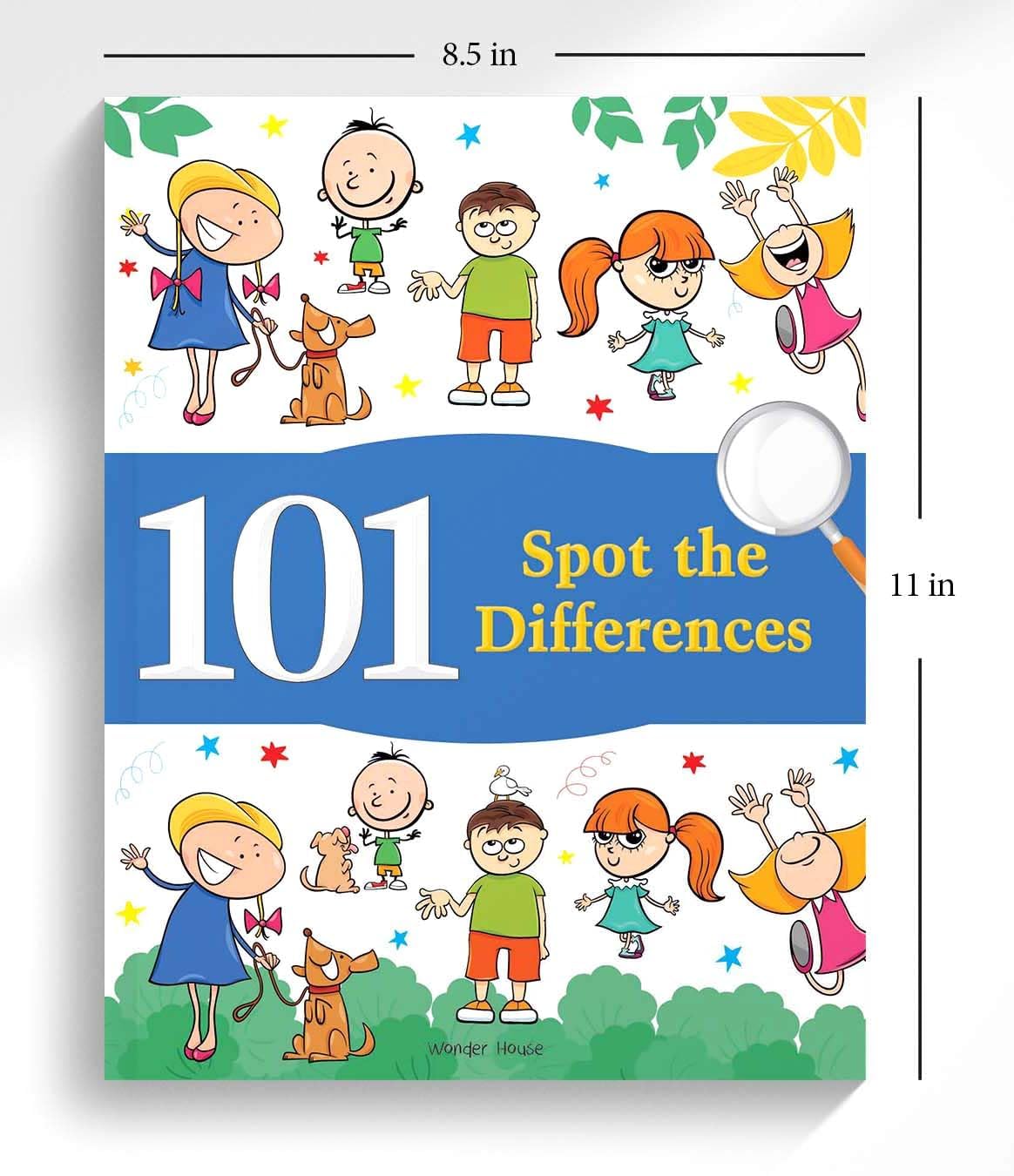 101 Spot the Differences: Fun Activity Book for Children | Improve Observation & Concentration | Ages 5–9 | 3+ Hours of Engaging Puzzles - Retail Maharaj