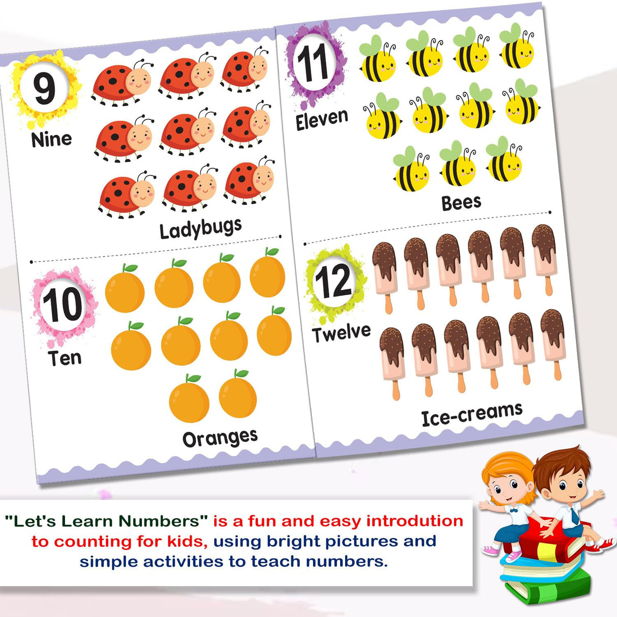 Hello Friend Books Let's Learn Giant Board Book: Numbers - Large Board Book with Beautifully Illustrated Images for Children to Learn - Retail Maharaj