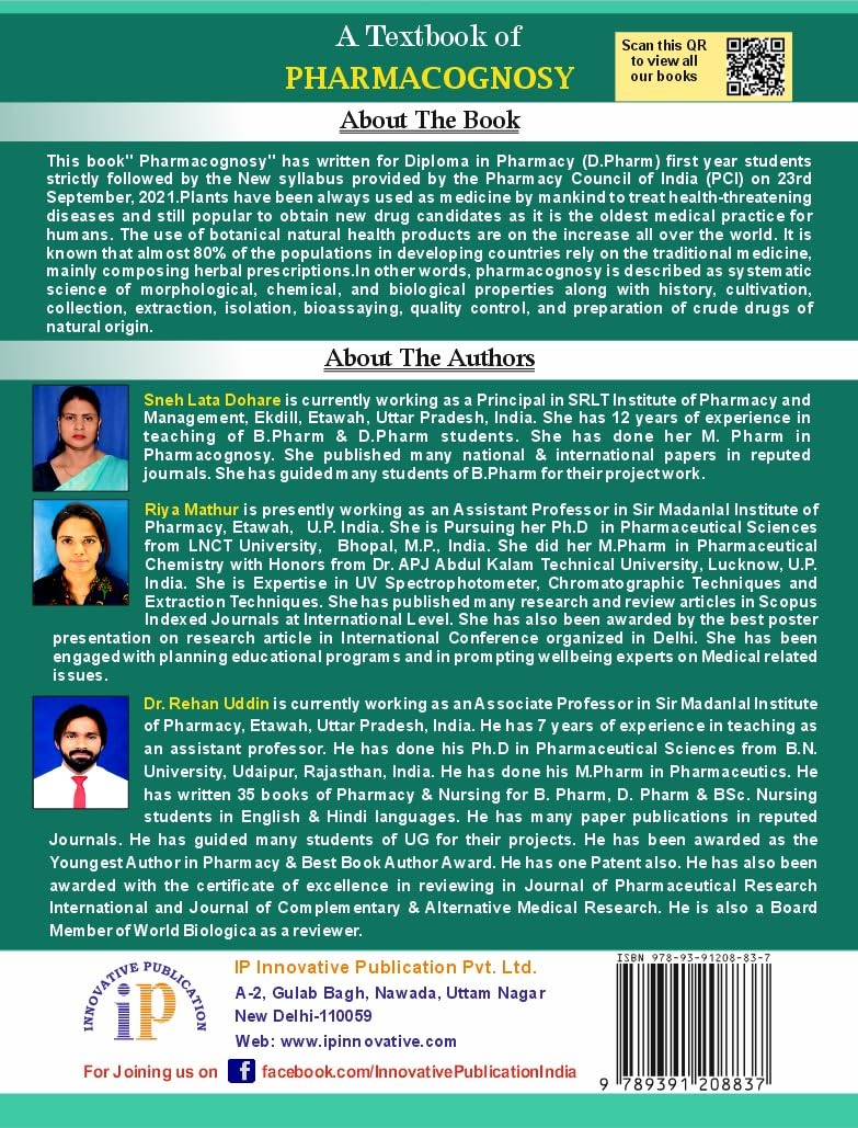 A Text Book of Pharmacognosy for First Year Diploma in Pharmacy (As Per PCI Regulation) - Retail Maharaj