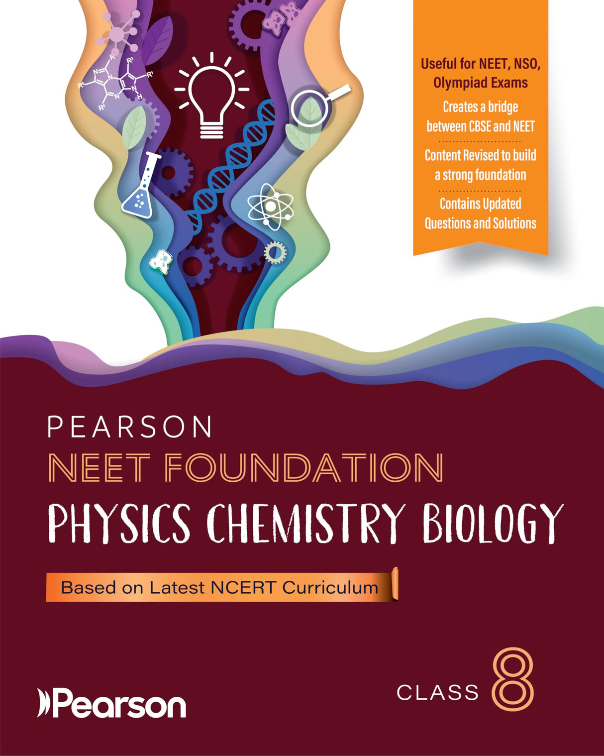 Pearson'26 NEET Foundation Grade 8|Physics, Chemistry, and Biology| For NEET, NSO, Olympiad exams| well-defined explanations, comprehensive diagrams - Retail Maharaj
