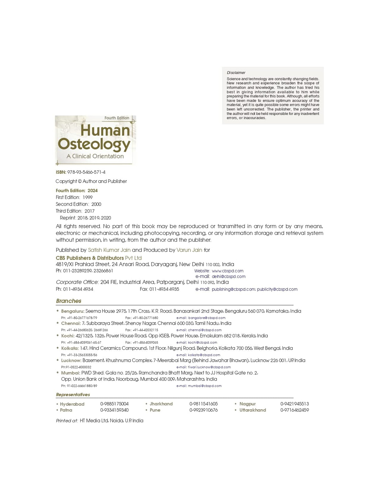 Human Osteology A Clinical Orientation 4Ed (Pb 2025) - Retail Maharaj