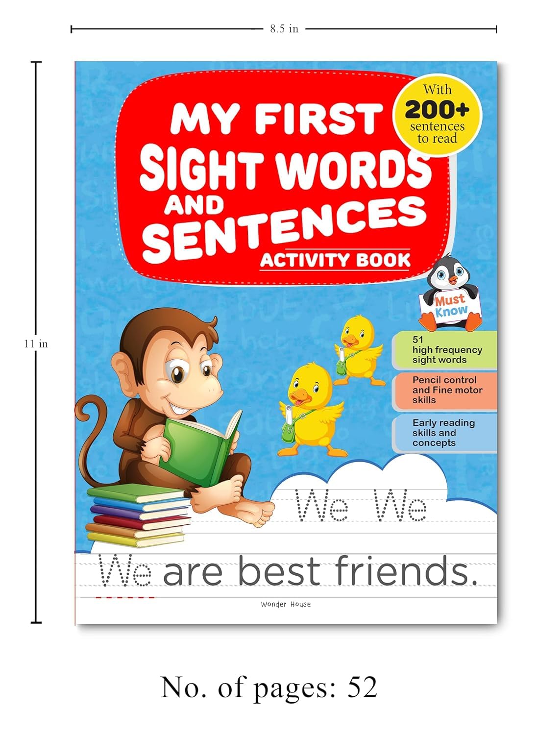 My First Sight Words and Sentences: Activity Book for Children | Build Early Reading & Writing Skills | Ages 4–7 | Fun Practice with Everyday Words - Retail Maharaj