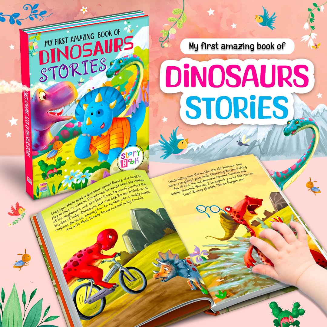 My First Amazing Dinosaurs Story Book with Bestime Fun and Colorful for Kids, Children and Toddlers - Ages 2+ Years - Retail Maharaj