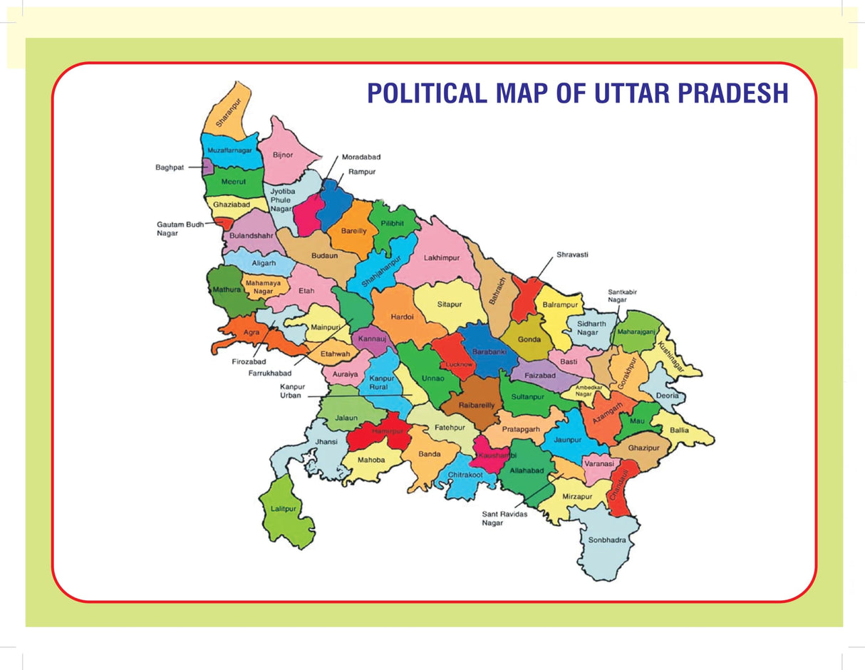 Uttar Pradesh Through Maps (Hand Written) for All UP Govt. Competitive Exams Book 2025 - 2026 | UPPSC RO/ ARO, UPSSSC PET Exam, Lekhpal, Lower, VDO, ... India | In Hindi Medium Latest Edition - Retail Maharaj