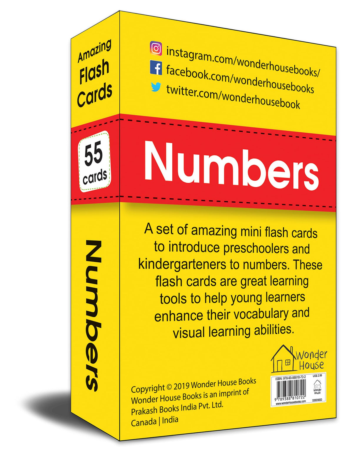 Amazing Flash Cards Numbers: Early Development of Preschool Toddler (55 Cards) - Retail Maharaj