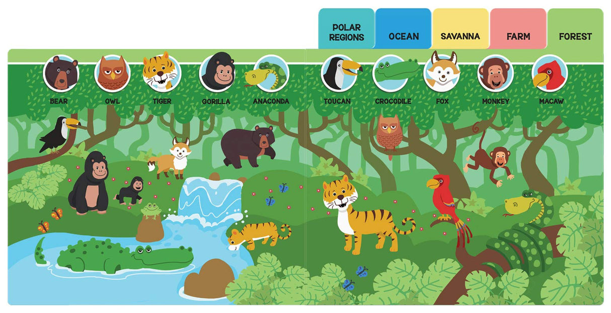 Seek And Find - Animals : Early Learning Board Books With Tabs - Retail Maharaj