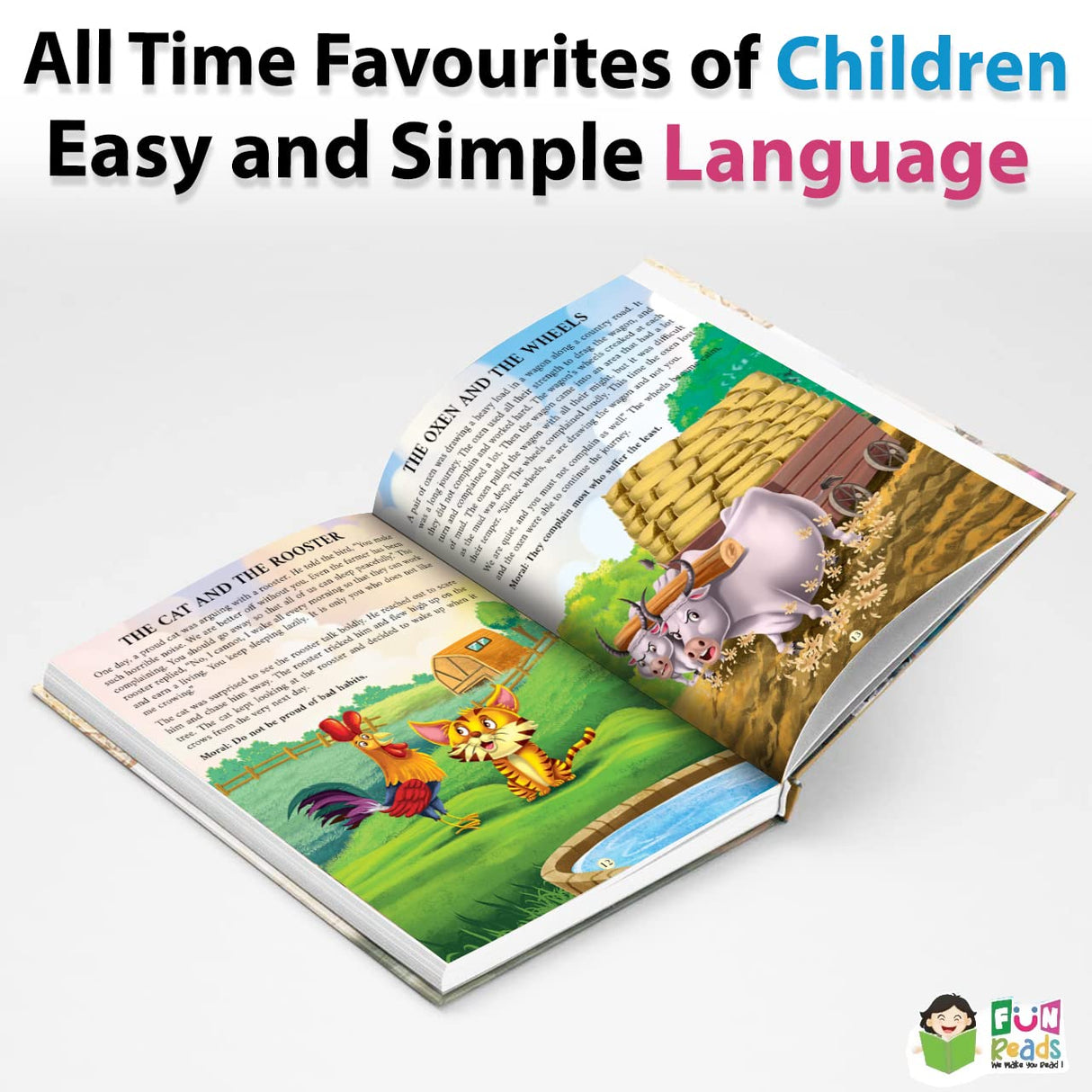 FUN READS Stories From Panchatantra | Pack of 10 Books | Paperback | All Time Favorite Pastime Stories | Ideal Library Collection | Moral Values for Children - Retail Maharaj