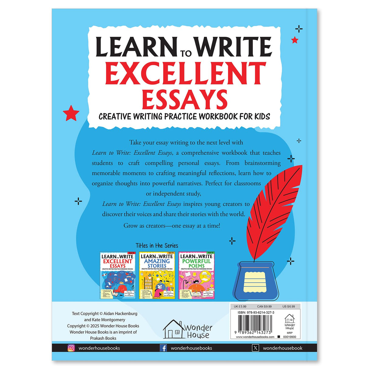 Learn to Write Excellent Essays Step-by-Step Writing Guide for Children | Ages 8–12 | Boost Creative Thinking, Structure & Vocabulary for Confident Essay Writing - Retail Maharaj
