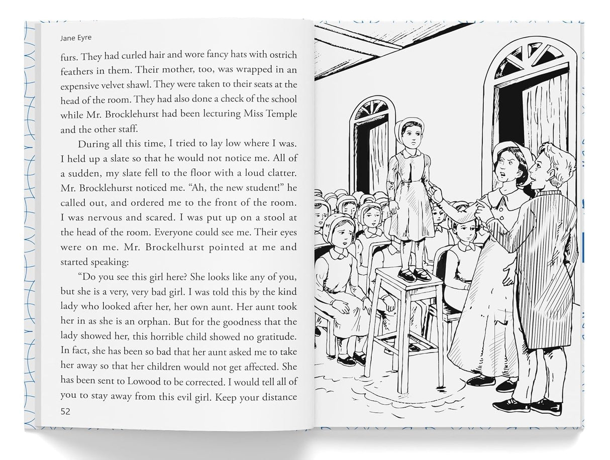 Jane Eyre : Illustrated Abridged Children Classics English Novel with Review Questions - Retail Maharaj