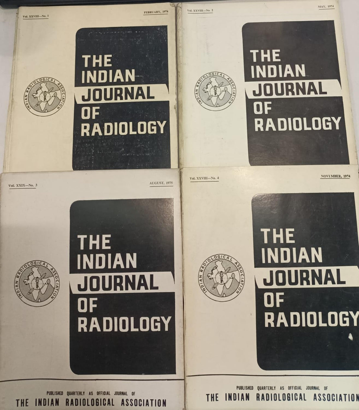 The Indian Journal Of Radiology - Vol. XXVIII , 1974 , No. 1 To 4 ( Issue In 4 Books )