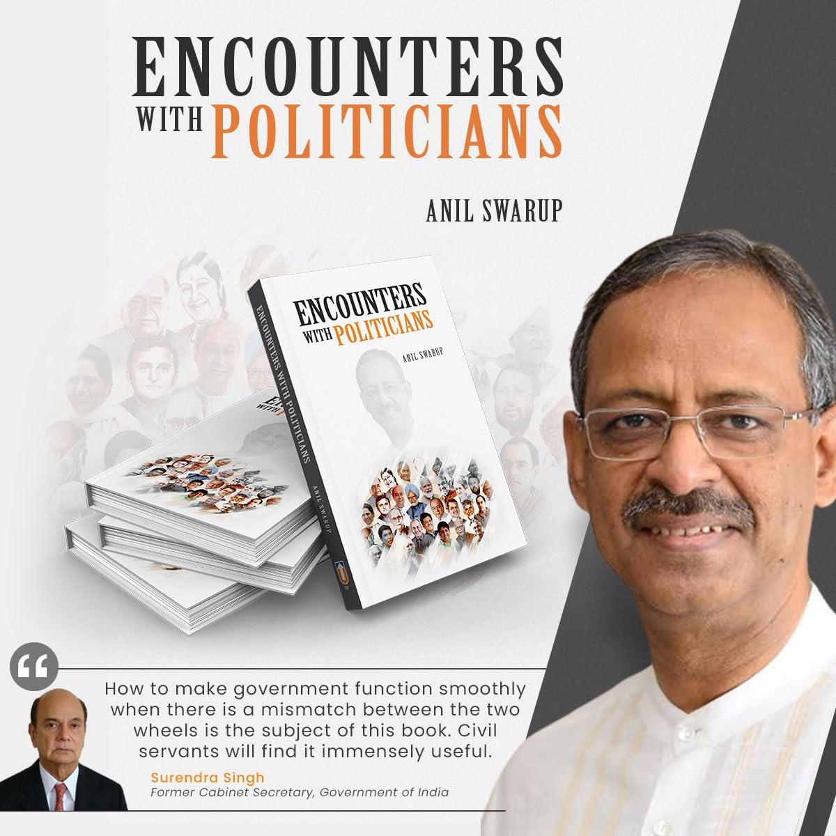 Encounters with Politicians By Anil Swarup (Hardback) I Public Administration I Unique Publishers I (Hardback, Anil Swarup) - Retail Maharaj
