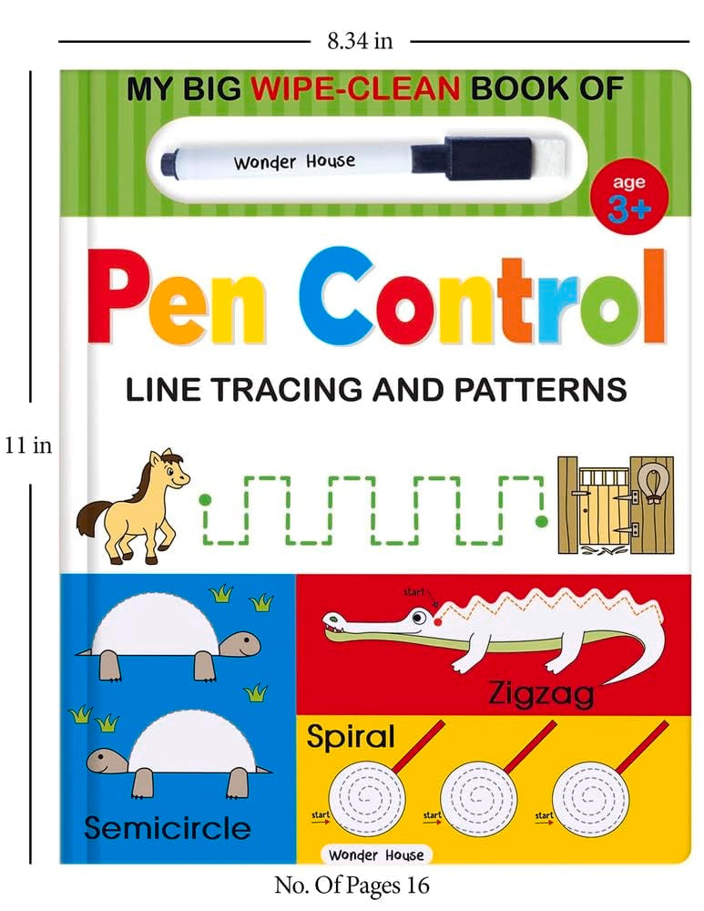 My Big Wipe And Clean Book of Pen Control for Kids : Line Tracing And Patterns - Retail Maharaj
