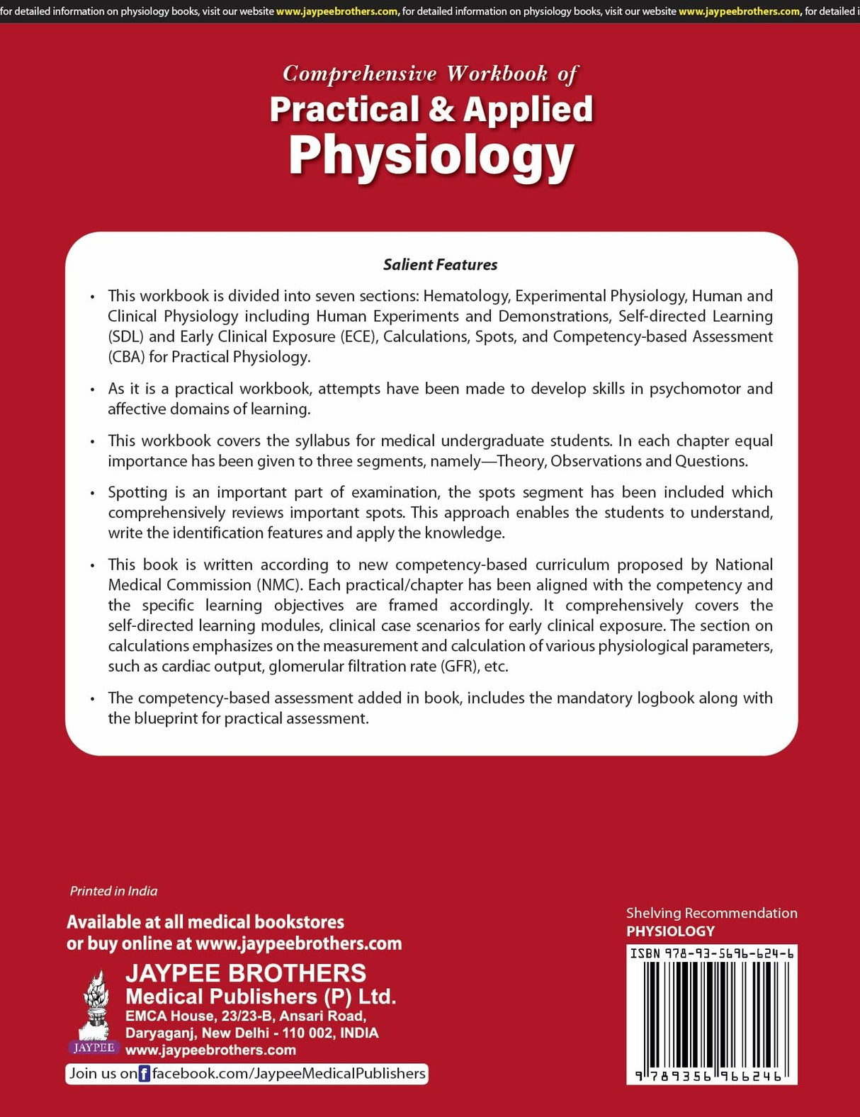COMPREHENSIVE WORKBOOK OF PRACTICAL & APPLIED PHYSIOLOGY - Retail Maharaj