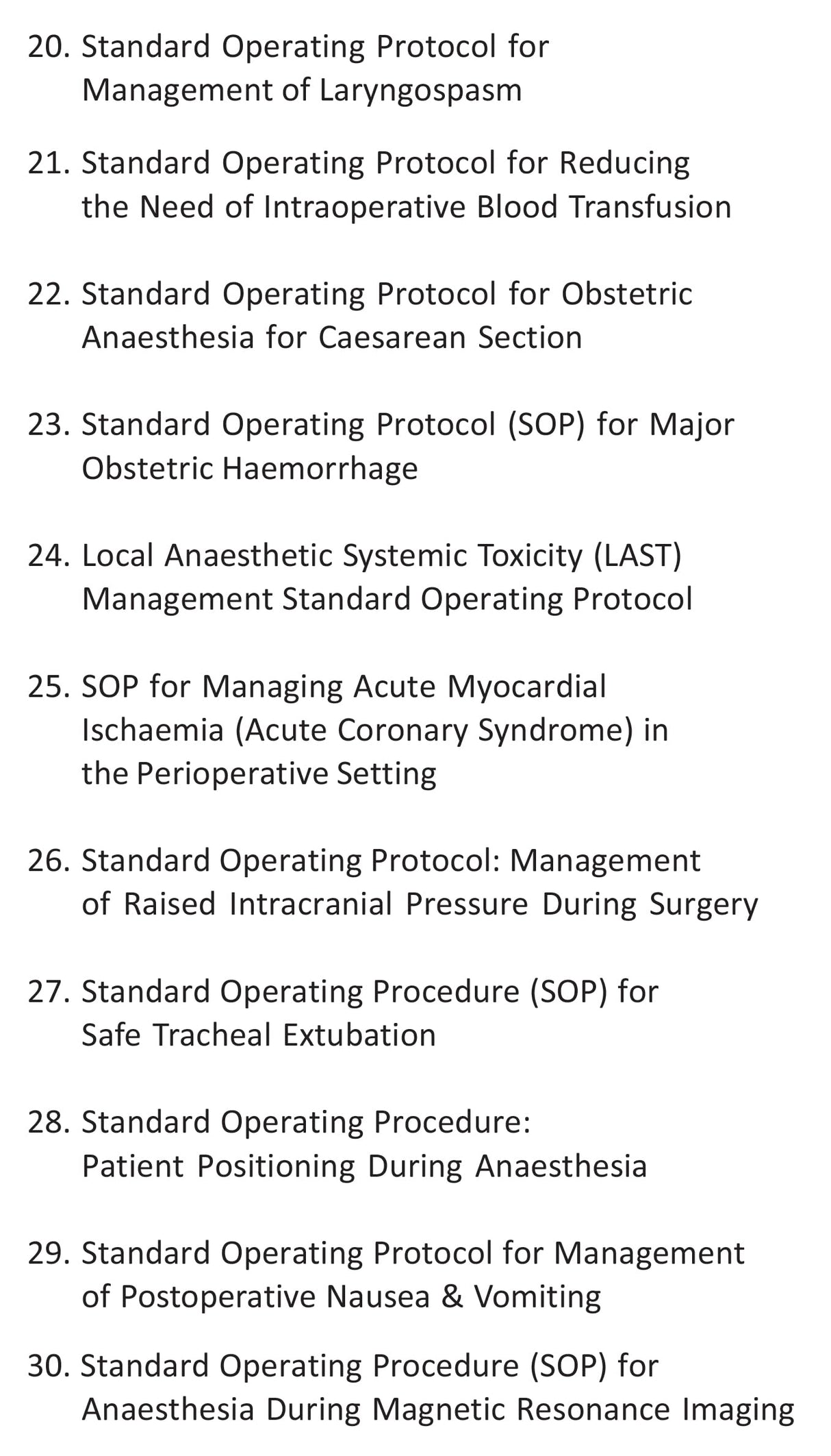 Standard Operating Protocols in Anaesthesia - Retail Maharaj