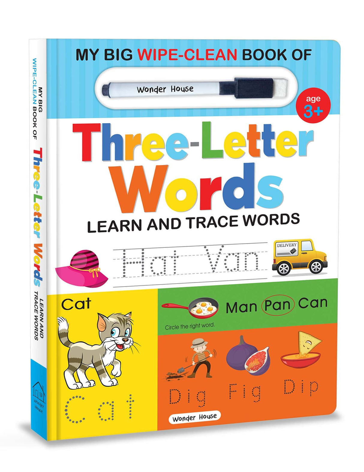 My Big Wipe And Clean Book of Three Letter Words for Kids : Learn And Trace Words - Retail Maharaj